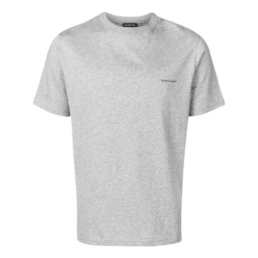 

Футболка Balenciaga Small Logo Print Cotton T-Shirt 'Grey', серый