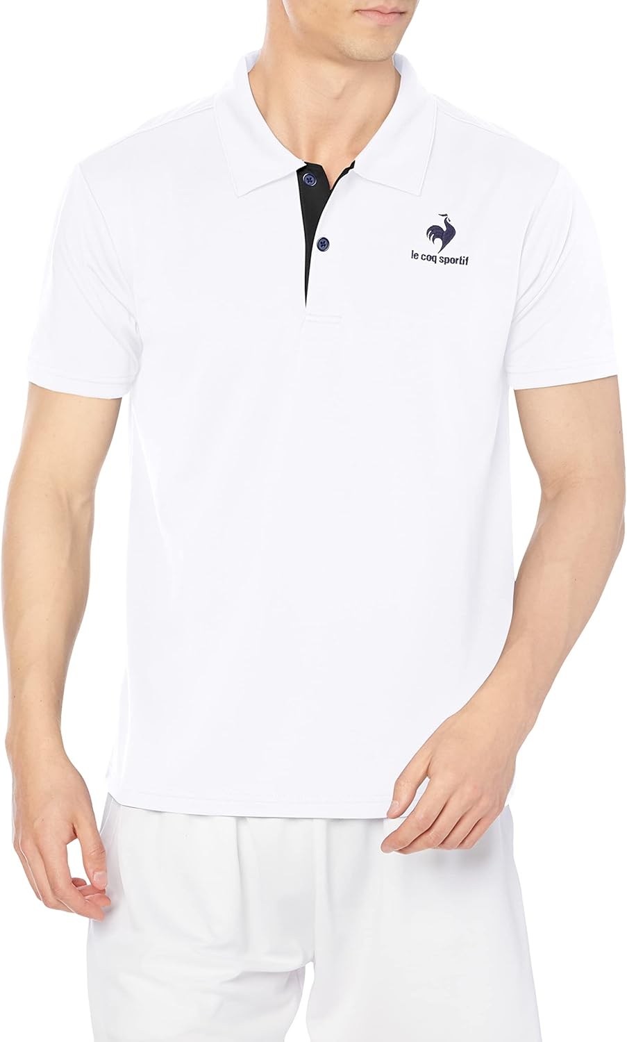 

Мужская поло-рубашка Le Coq Sportif с коротким рукавом и воротником, влагоотводящая, быстросохнущая, эластичная и с защитой от УФ-излучения