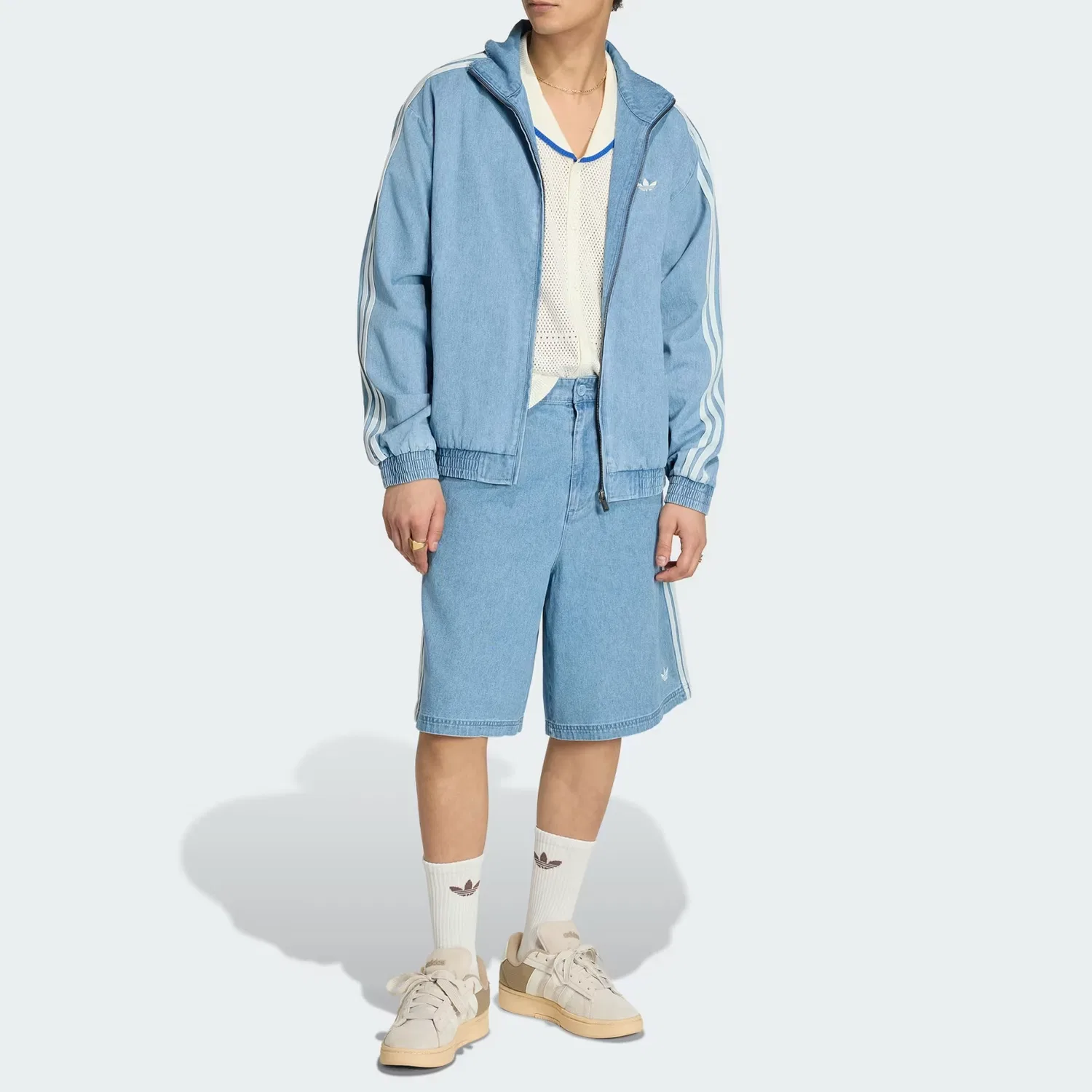 Джинсовые шорты Adidas Originals Men's Light Blue — фото 3