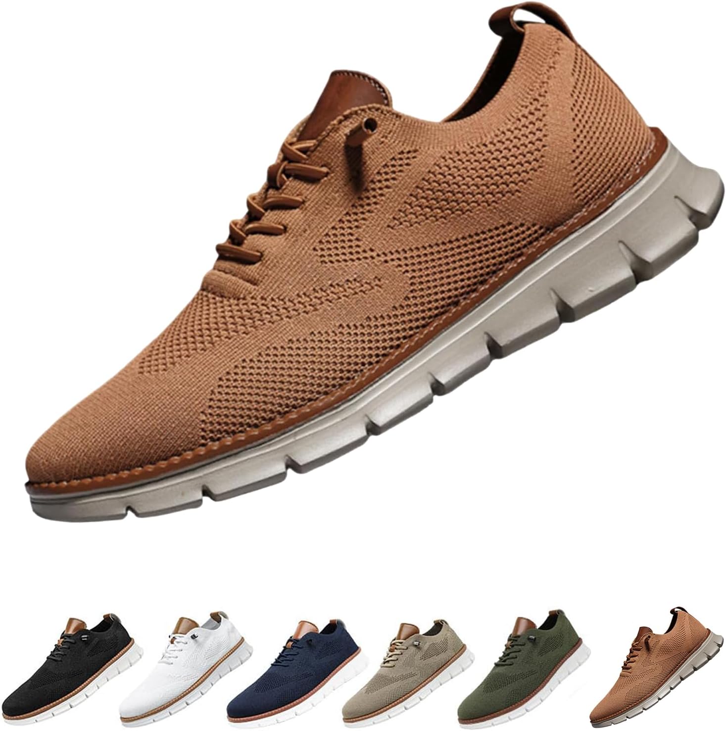 

Ультракомфортные ортопедические туфли, мужские сетчатые повседневные прогулочные кроссовки Inefole, коричневый