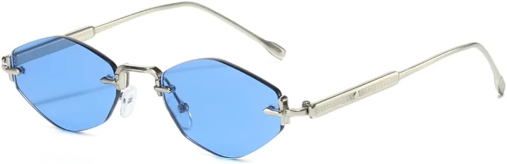 

Роскошные женские солнцезащитные очки в тонкой оправе с градиентным бриллиантовым покрытием; роскошные мужские солнцезащитные очки в металлической оправе с защитой от УФ-излучения UV400 TKKTLLT, Silvery Blue