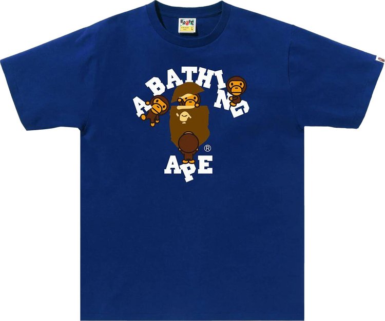 

Футболка BAPE College Milo 'Blue', синий