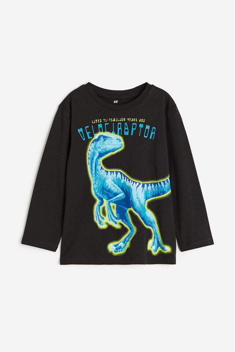 

Футболка с длинными рукавами H&M, черный
