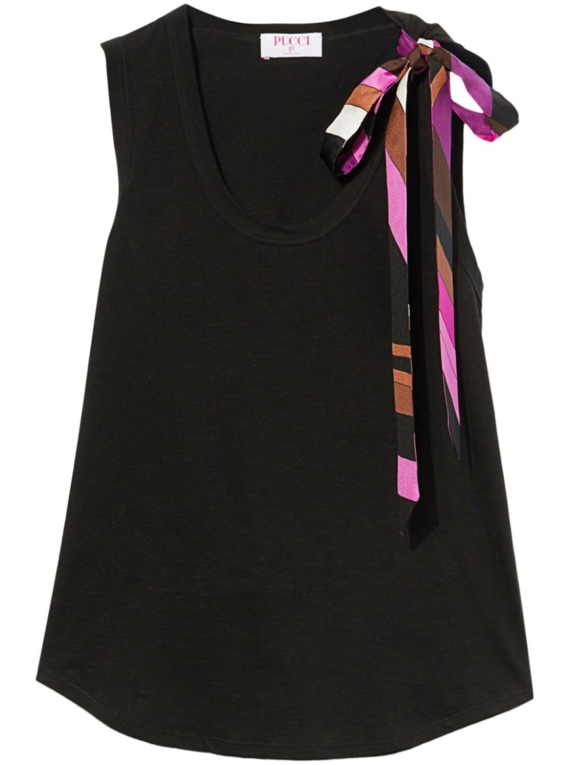 

PUCCI топ из джерси с U-образным вырезом, черный