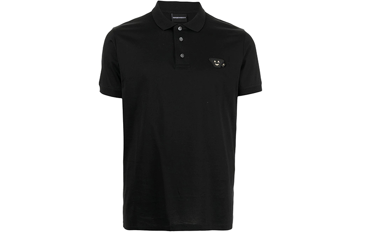 

EMPORIO ARMANI Мужская черная поло, Черный, EMPORIO ARMANI Мужская черная поло