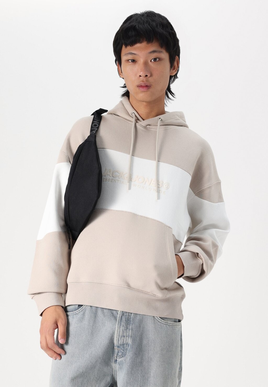 

Толстовка с капюшоном JJELEGACY BLOCKING HOOD Jack & Jones, бежевый