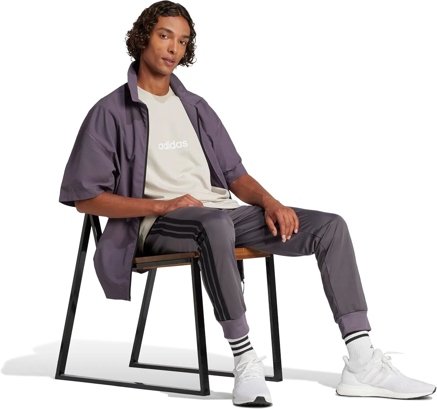 Футболка с графическим принтом Adidas Originals, цвет Wonder Alumina/White — фото 2