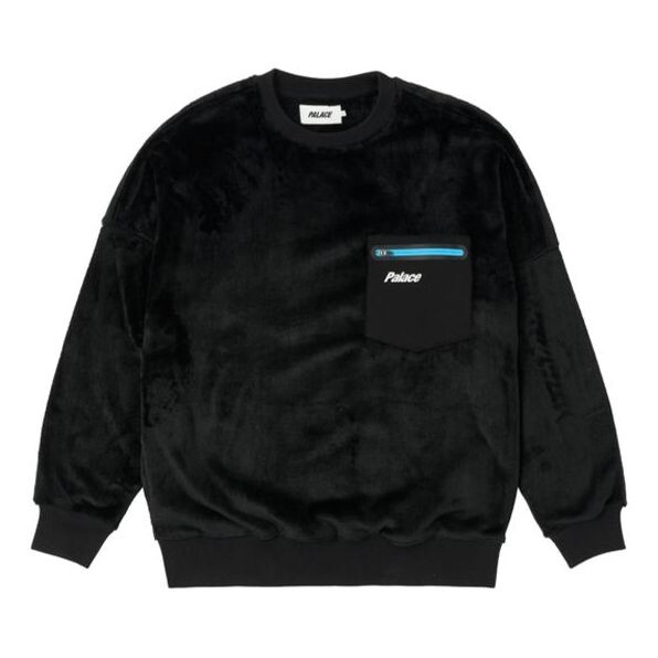 

Свитер fw21 ultimo fleece pocket drop shoulder crew 'black' Palace, черный