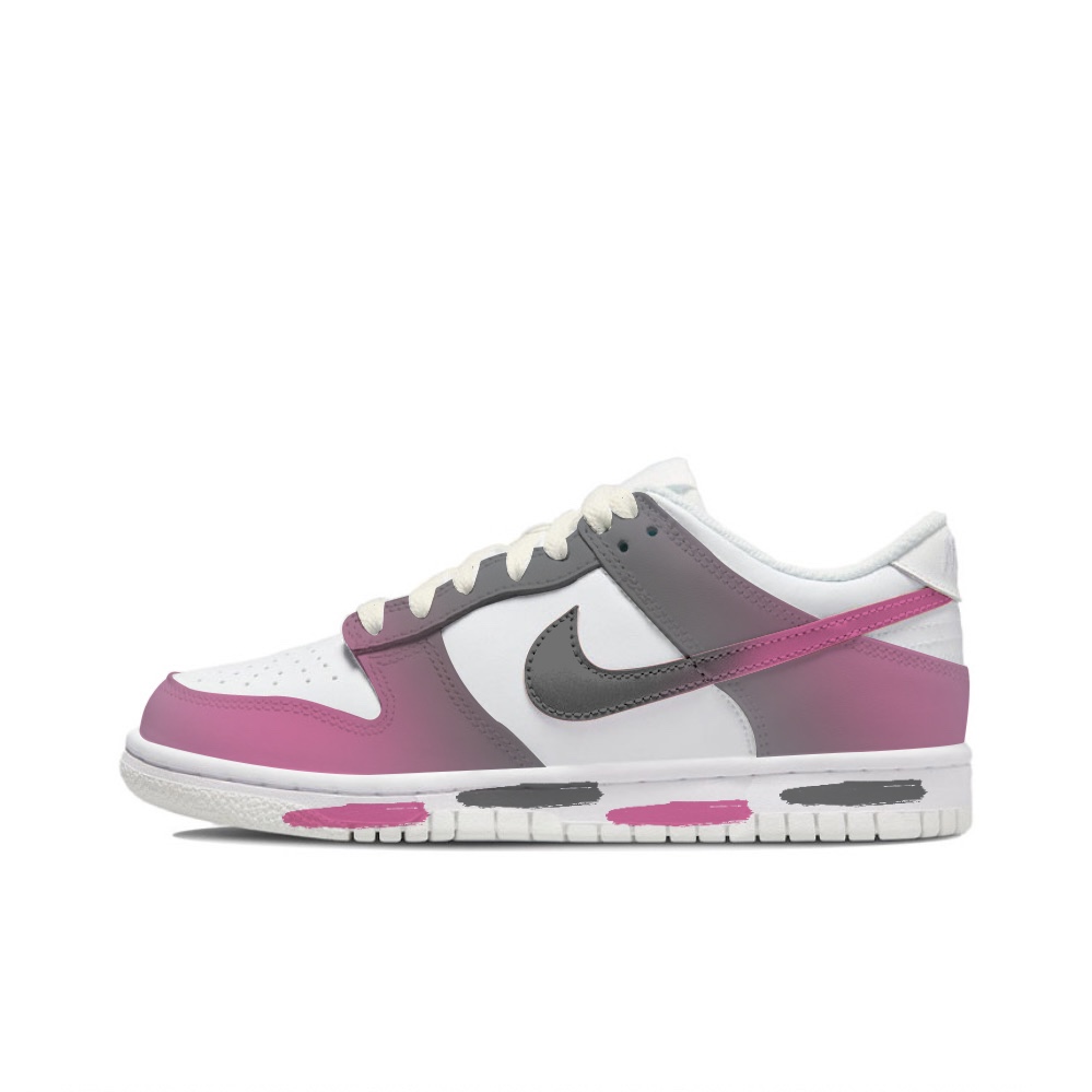 

Кроссовки Nike Dunk Skateboarding Shoes Women's Low-top Pink/Grey, серый/розовый