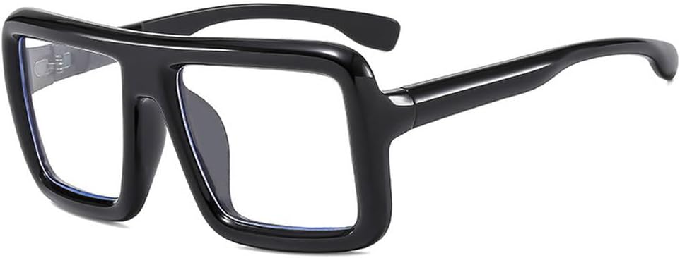 

Модные солнцезащитные очки большого размера конфетных цветов для женщин, защита от ультрафиолета UV400, ретро-стиль, панк-стиль, мужские солнцезащитные очки HVTVTLA, Black Clear