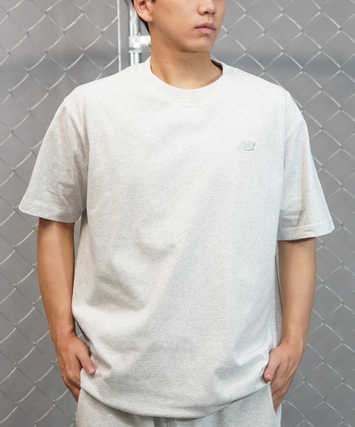 

Футболка с коротким рукавом, свободного кроя, унисекс New Balance, серая