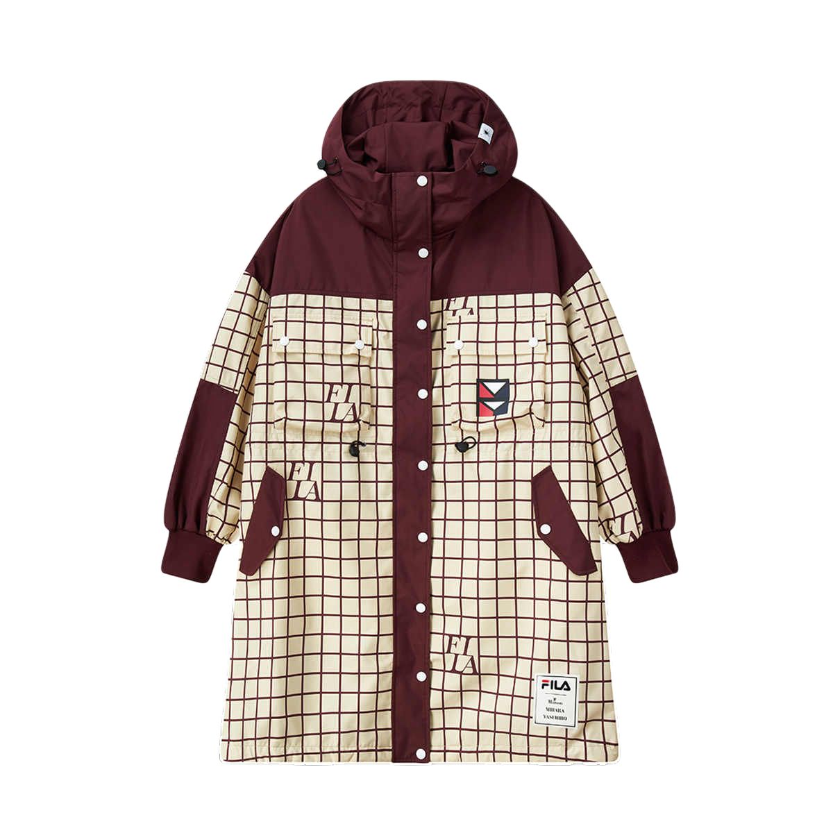

FILA Куртка женская клетчатая светлый песок и темная роза, Light Sand & Dark Rose Plaid