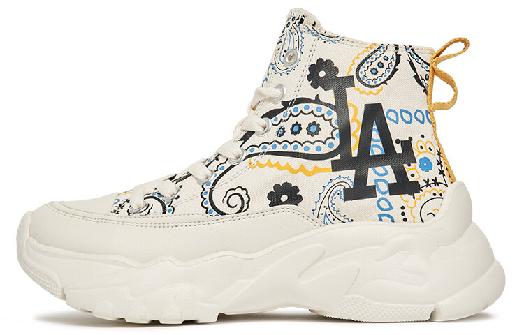 

Кеды MLB Chunky High Canvas Shoes Unisex High-Top White Black Blue Color