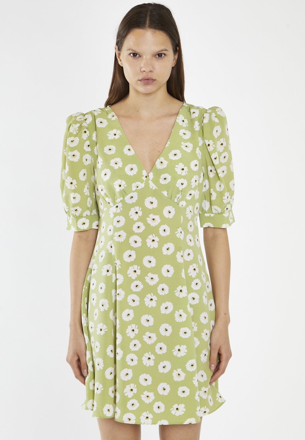 

Дневное платье GLAMOROUS V NECK 3/4 SLEEVE FLORAL PRINT DRESS Glamorous, зеленый