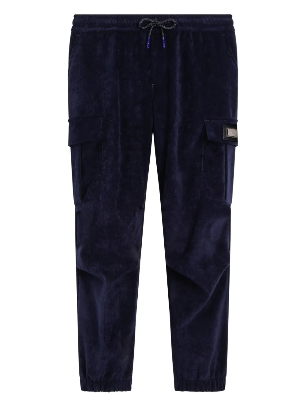 Бархатные брюки карго Dolce & Gabbana Kids, синий