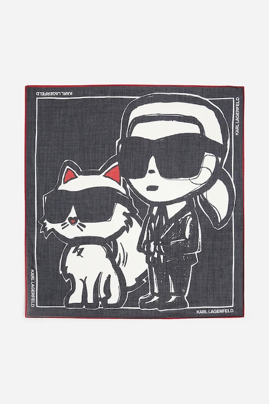 

Хлопковая шаль Karl Lagerfeld, черный