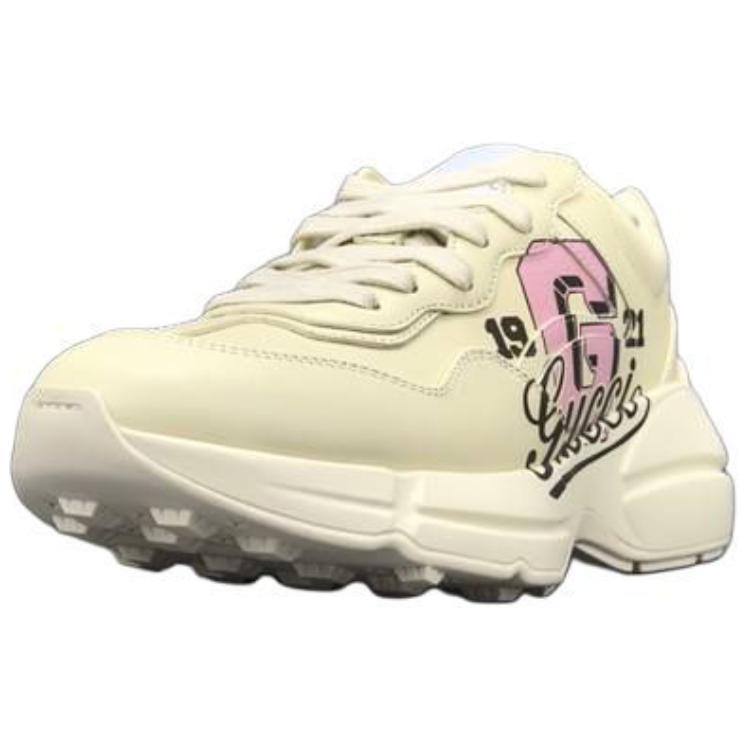 GUCCI Женские кеды Rhyton Low Top цвета слоновой кости — фото 3