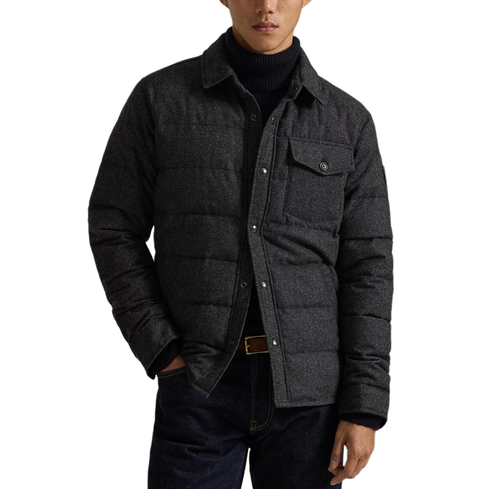 Ralph Lauren Rrl текстурированный шерстяной блейзер Polo Ralph Lauren, темно-серый — фото 3