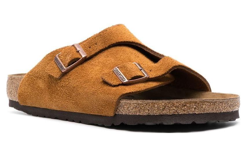 Тапочки (WMNS) Birkenstock Zrich Suede Leather Narrow Fit 'Mink' 1023891, коричневый — фото 2