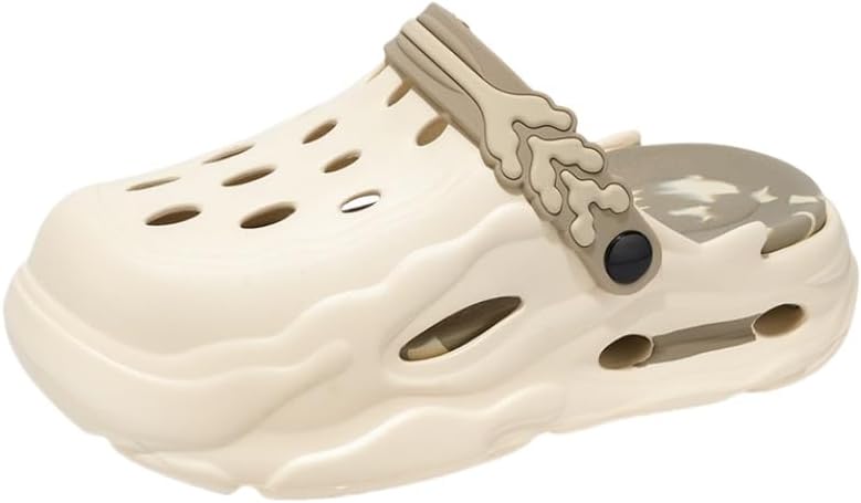 

Мужские массивные сабо - дышащие нескользящие шлепанцы из ЭВА с однотонным дизайном, закрытым носком, летняя обувь для пляжа, бассейна, сада и активного отдыха на улице Clolinde, коричневый