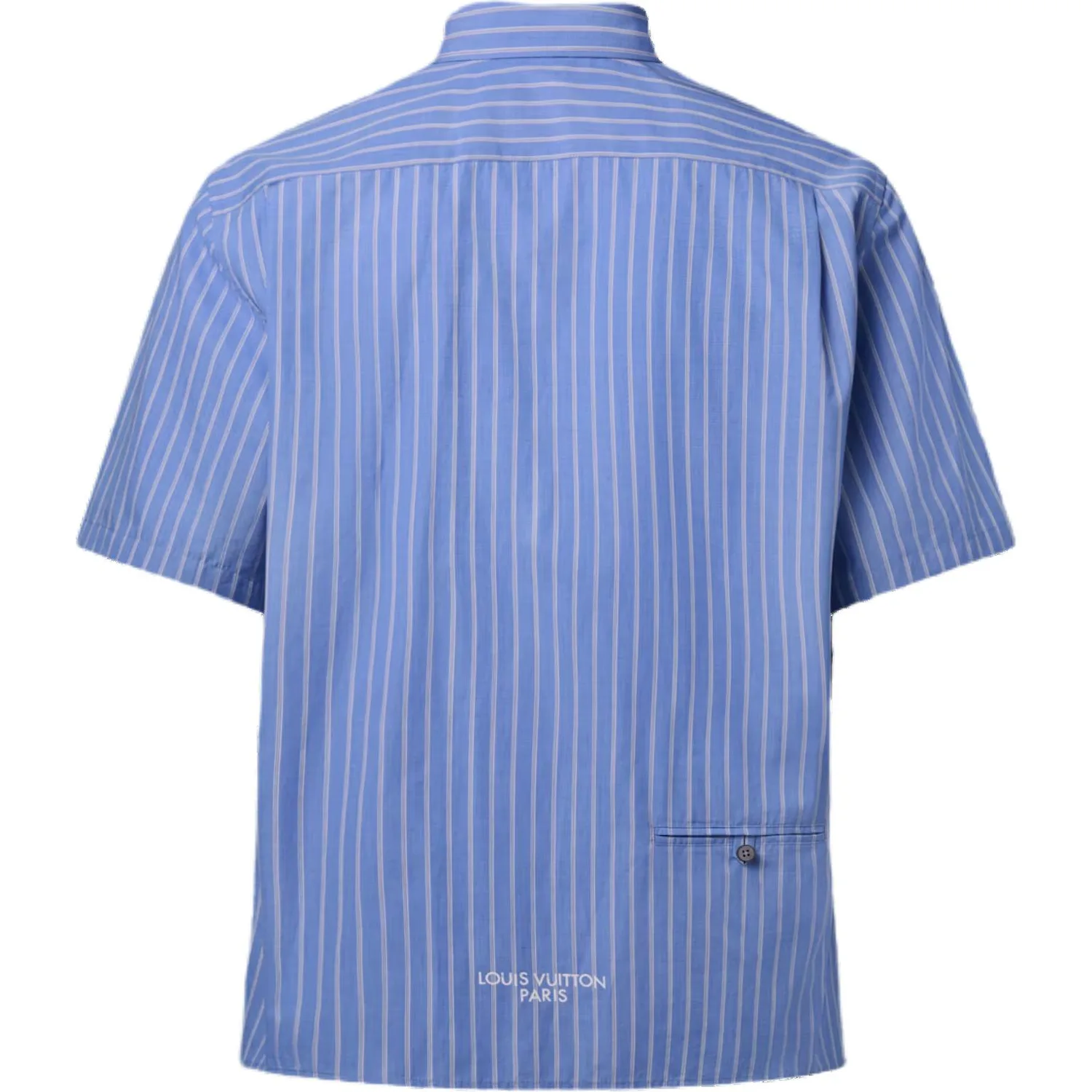 LOUIS VUITTON Рубашка мужская Blue Pointed Collar Moderate — фото 3