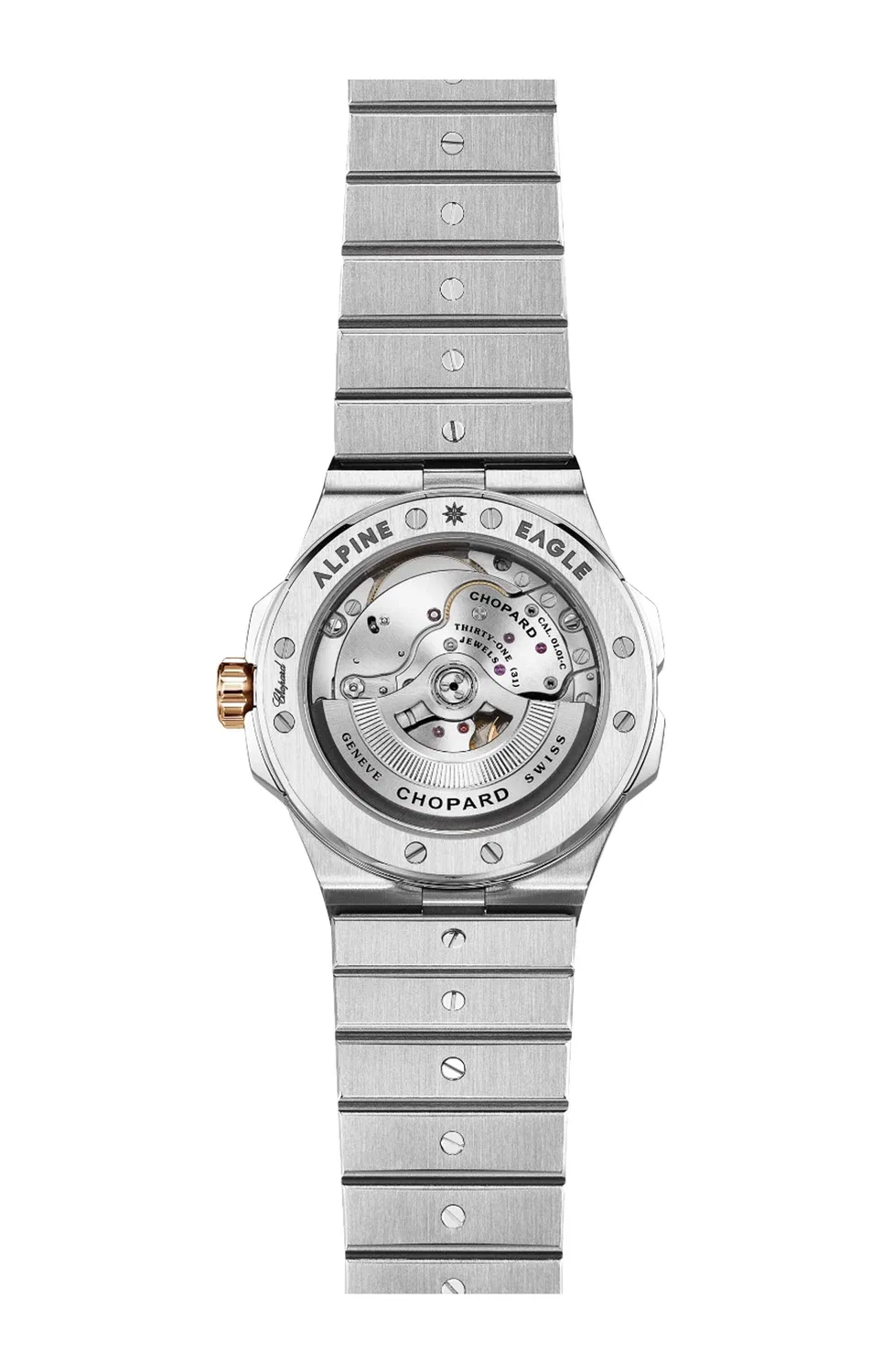 ALPINE EAGLE LARGE 41 ММ, АВТОМАТИЧЕСКИЙ ЗАВОД, ЭТИЧНОЕ РОЗОВОЕ ЗОЛОТО, CHOPARD LUCENT STEEL A223 - 298600-6001, черный — фото 2