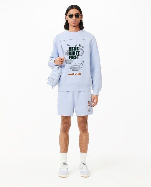 

Толстовка-джоггер из пике с мотивом из лакированной кожи Lacoste, светло-синий
