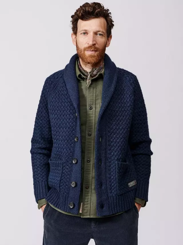

Кардиган Aubin Frampton Lambswool Blend, темно-синий