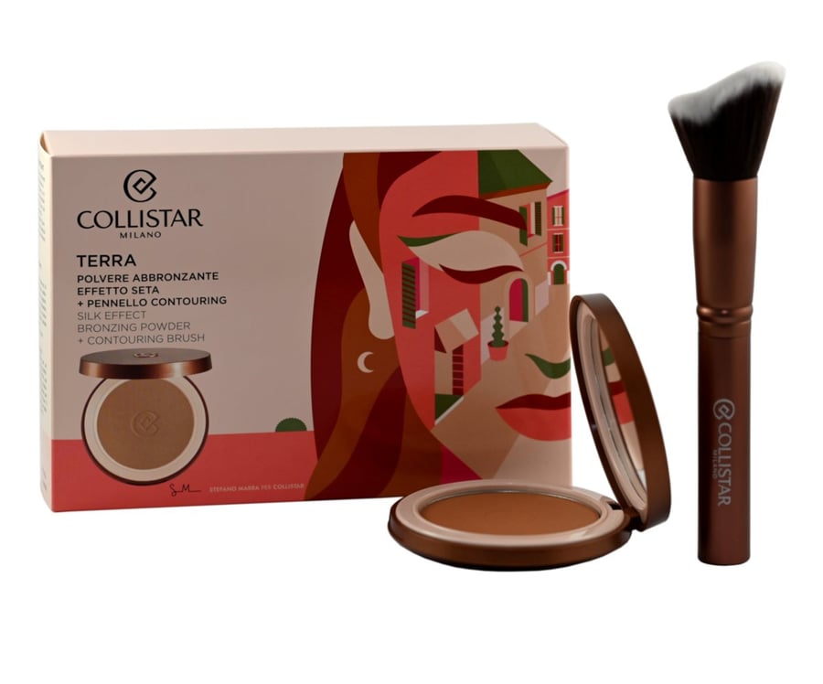 

Collistar, Косметический набор, бронзирующая пудра для лица 10 г, кисть