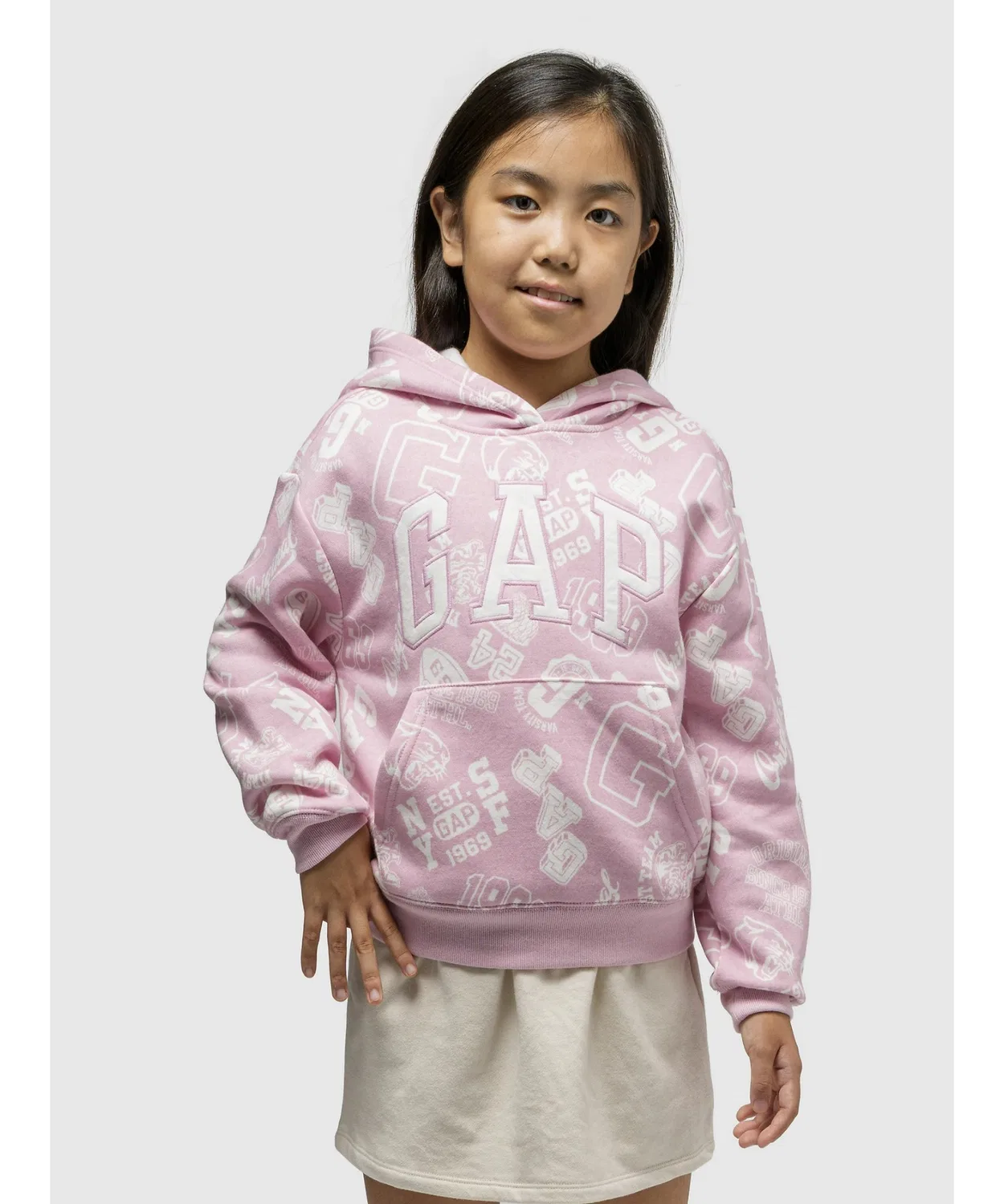 Парка GAP из переработанного полиэстера, розовая