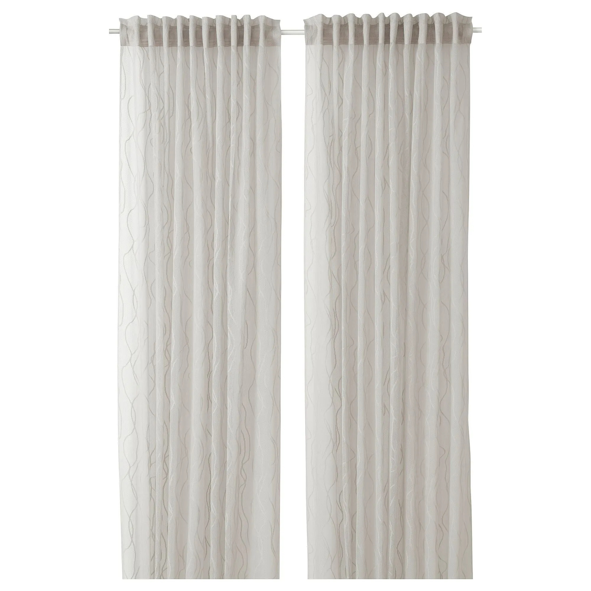 

Прозрачные шторы, 1 пара, серые, 145х300 см, GLESGRÖE IKEA