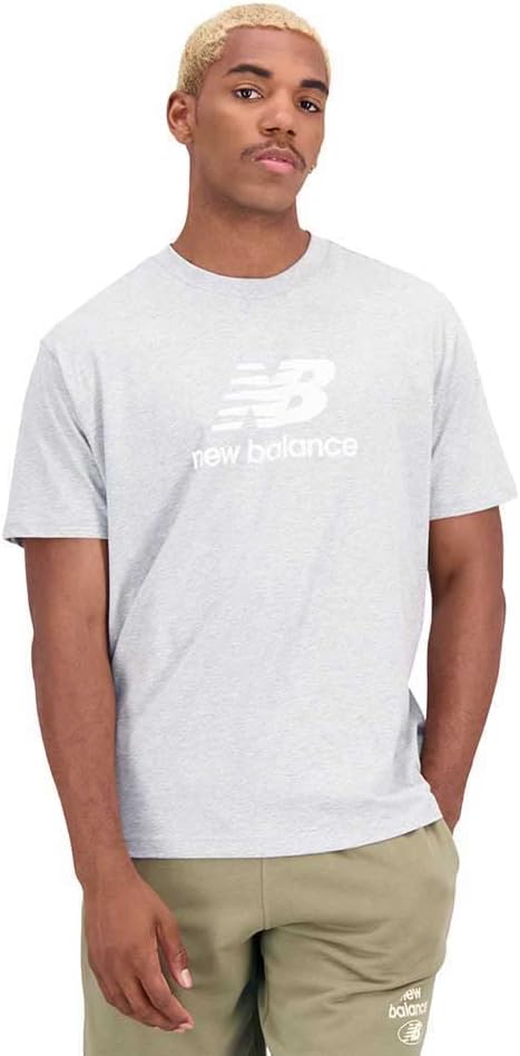

Мужская футболка New Balance Essentials Stacked Logo из хлопкового джерси с коротким рукавом, Athletic Grey, Серый, Мужская футболка New Balance Essentials Stacked Logo из хлопкового джерси с коротким рукавом, Athletic Grey