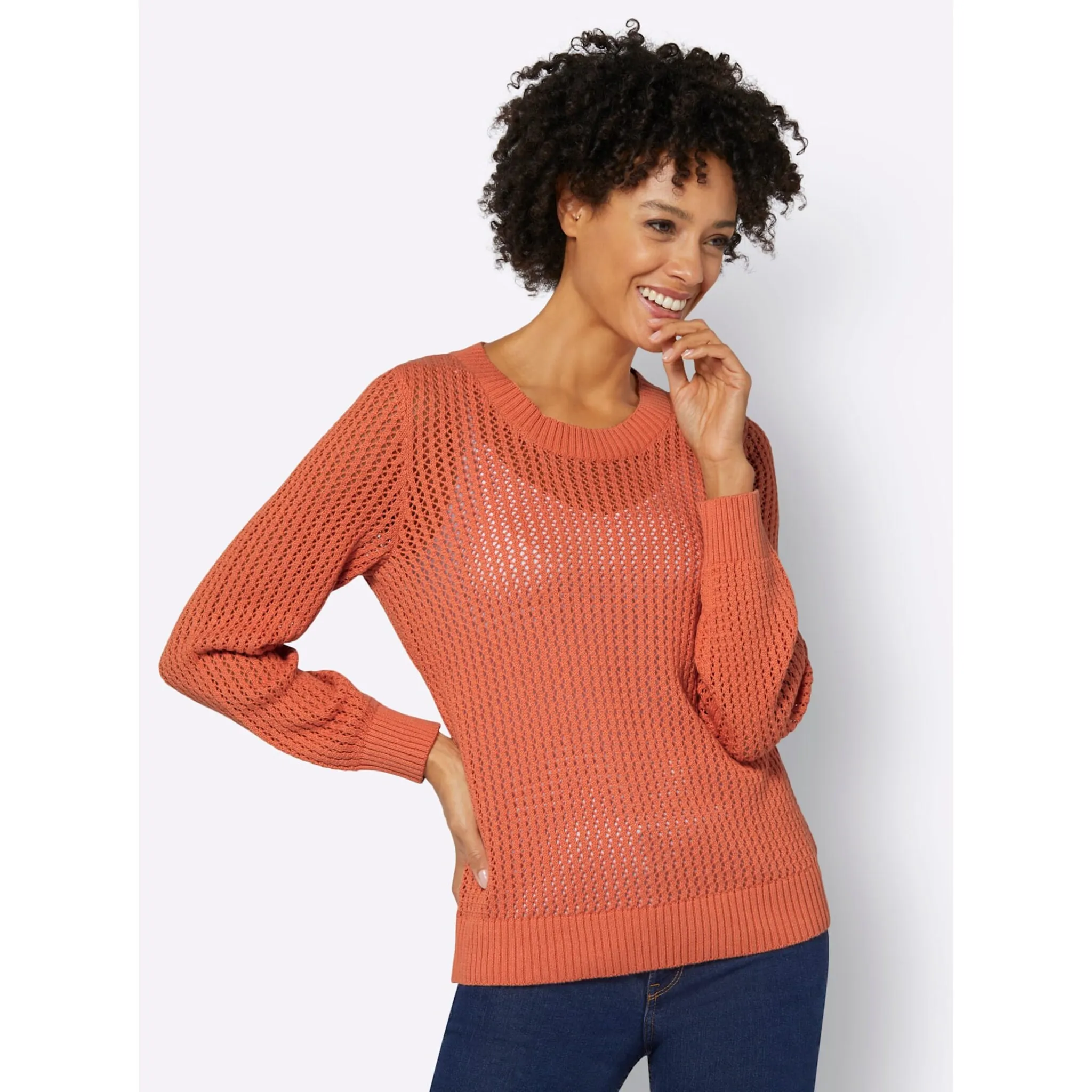 

Casual Looks Пуловер Ajour "Пуловер", цвет Papaya