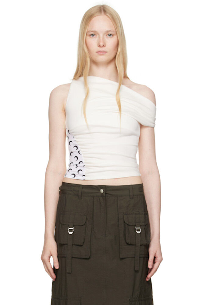 

SSENSE Эксклюзивный топ из мягкого джерси Off-White с драпировкой Marine Serre
