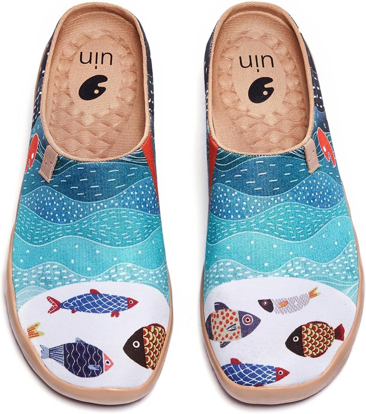 Сандалии с принтом UIN, Happy Fish