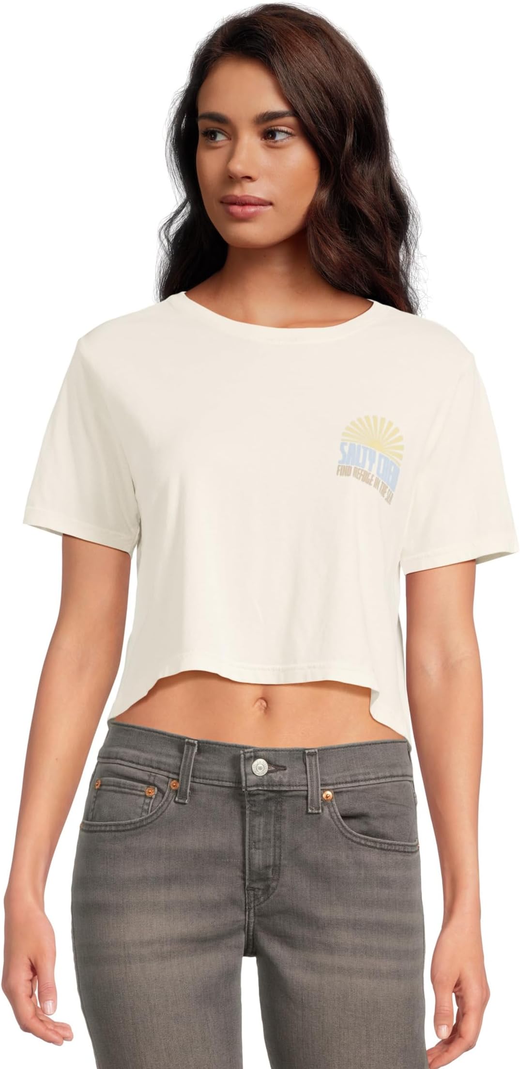 

Футболка Salty Crew In The Rays Crop Tee, цвет Off White
