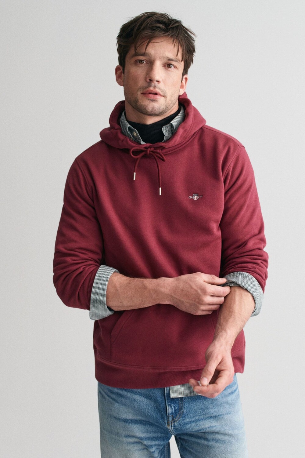 

Обычная толстовка с капюшоном Gant, красный