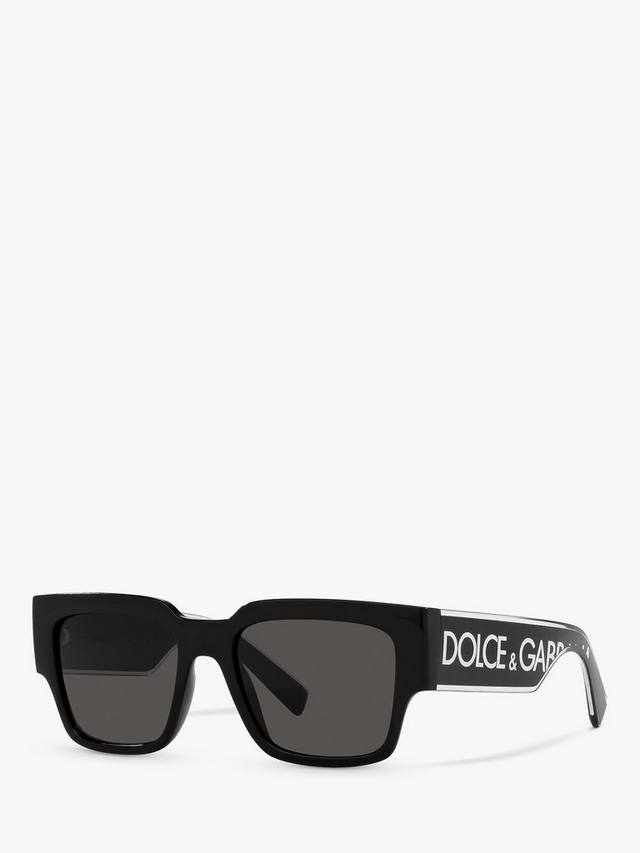 

DG6184 унисекс квадратные солнцезащитные очки Dolce & Gabbana, Crystal/Black