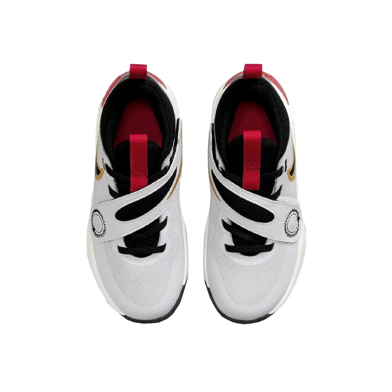 Кроссовки Nike Team Hustle D 11 White / Black - Metallic Gold DV8994-104 для дошкольников — фото 3