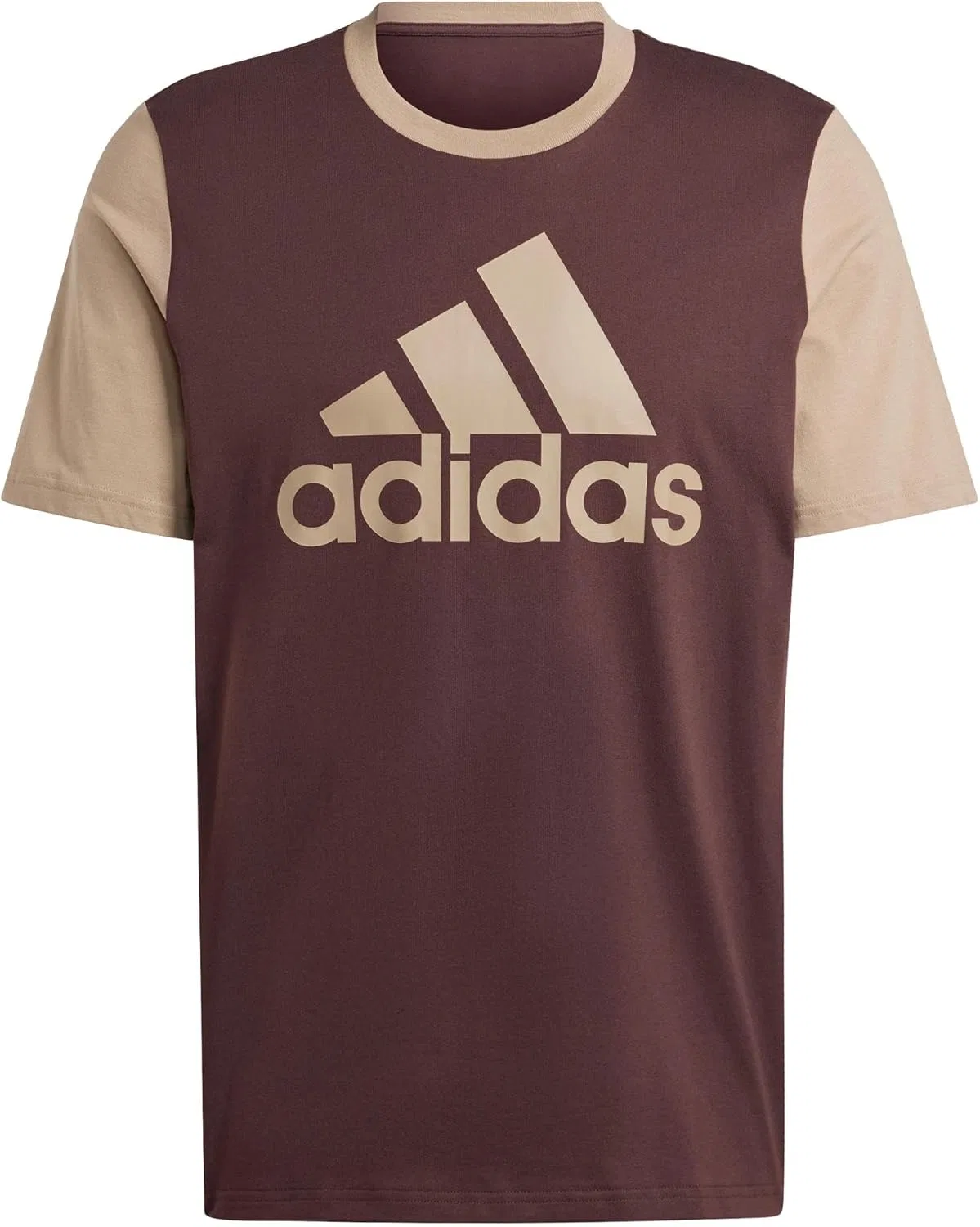 Футболка мужская adidas, цвет Shadow Brown/Blanch Cargo — фото 3