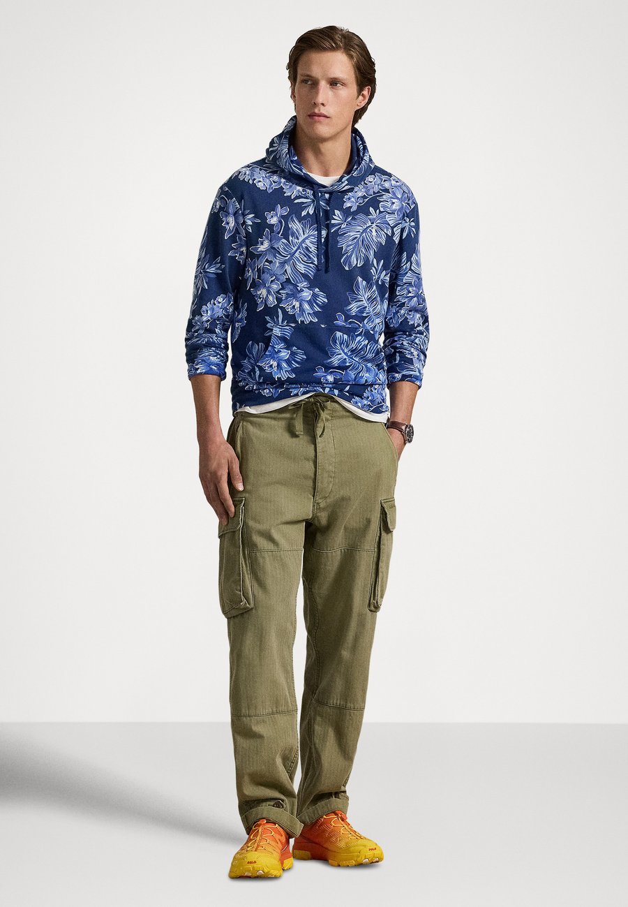 Толстовка Polo Ralph Lauren TROPICAL-PRINT SPA TERRY HOODIE, Tropical Newport Navy/Black — фото 2
