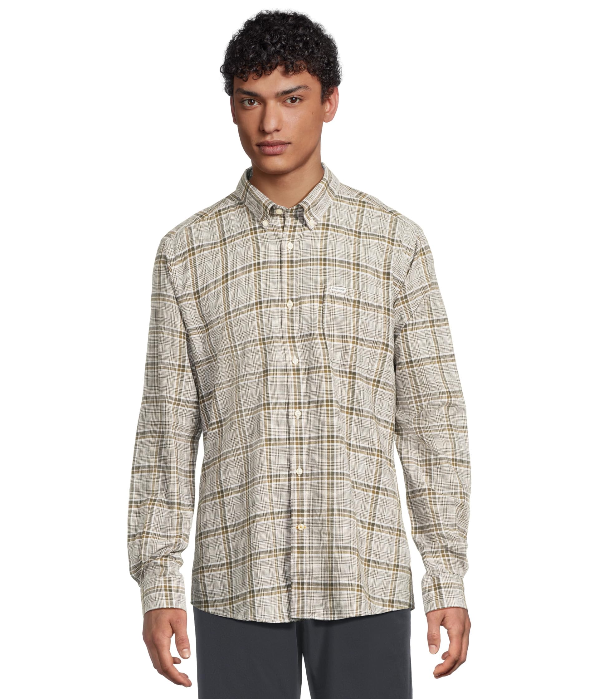 

Рубашка Barbour Nelson Tailored Shirt, цвет Bleached Olive