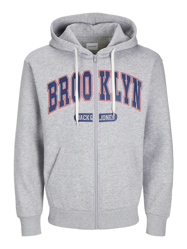 

Спортивная куртка Jack & Jones Hoodie 'Bradley Varsity Zip', серый