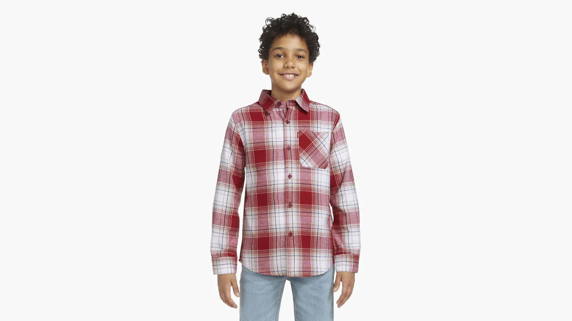 

Фланелевая рубашка с длинными рукавами для больших мальчиков S-XL Levi's, красный