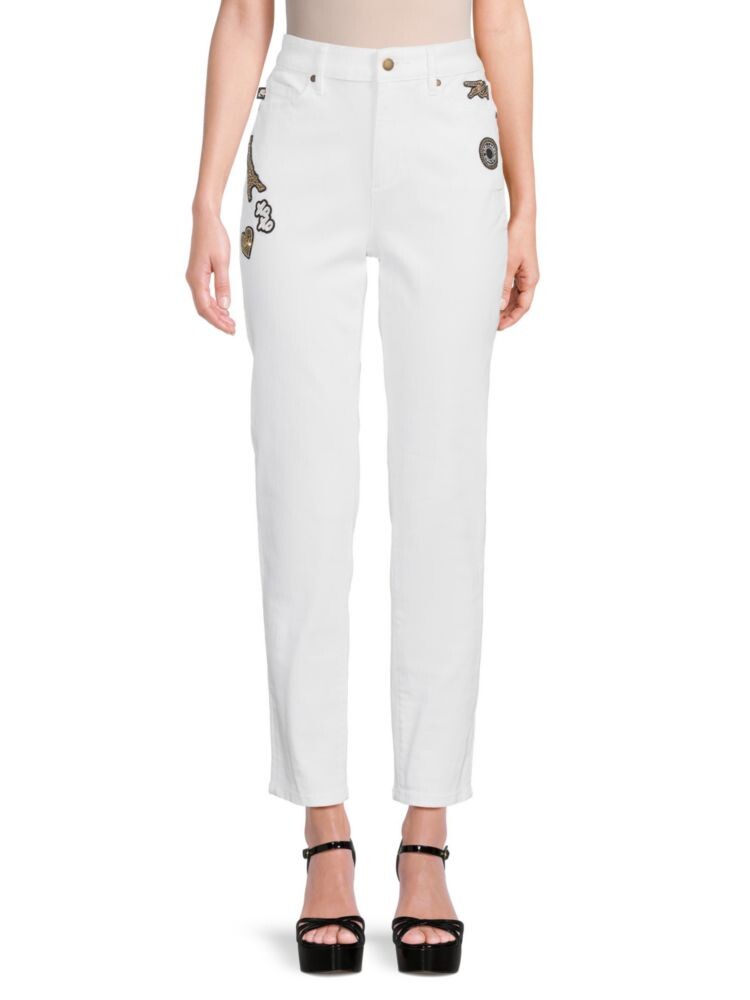 

Прямые джинсы с нашивками Karl Lagerfeld Paris, цвет White Denim