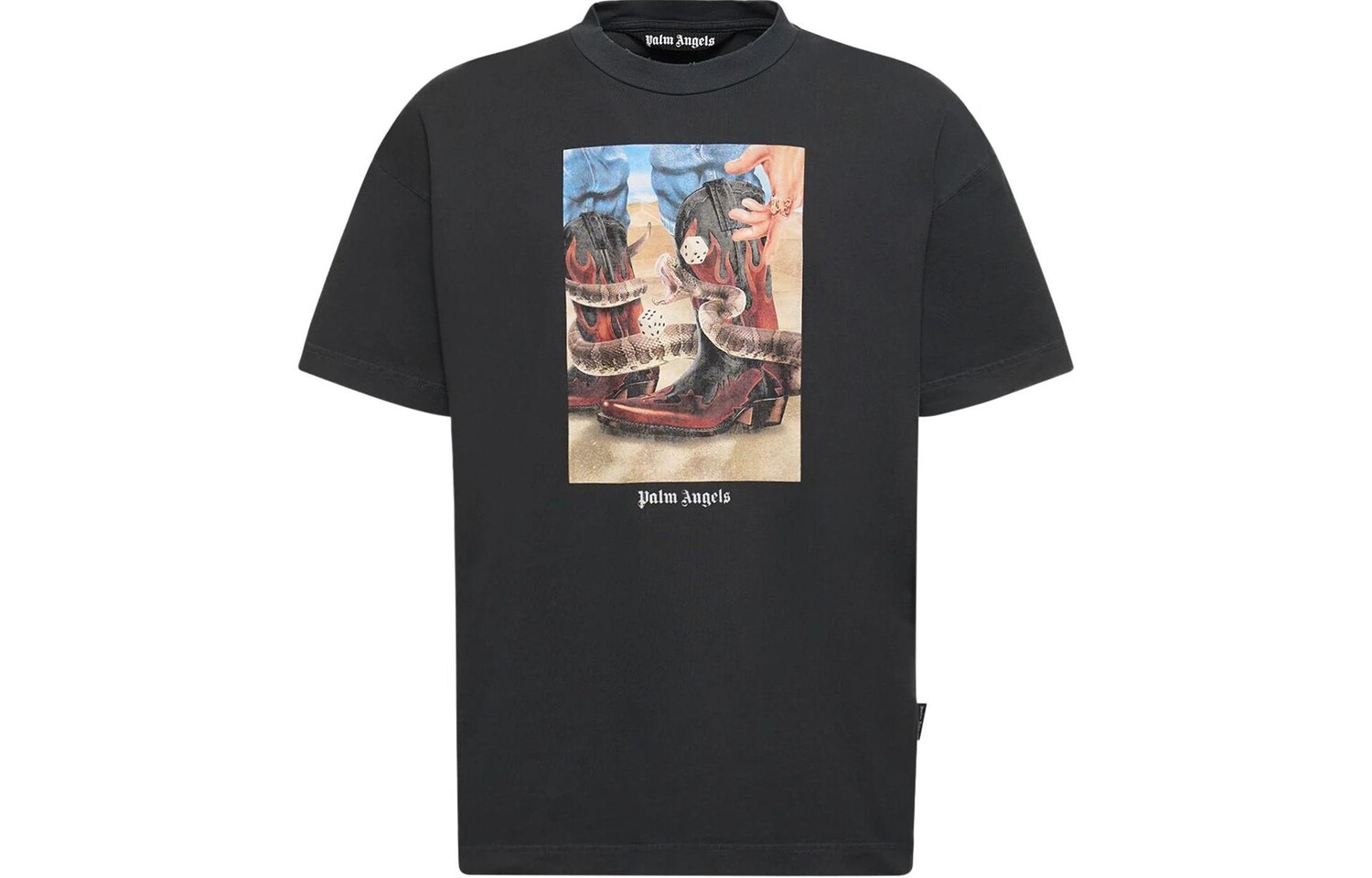 

Футболка с изображением игры в кости Classic Palm Angels, черный
