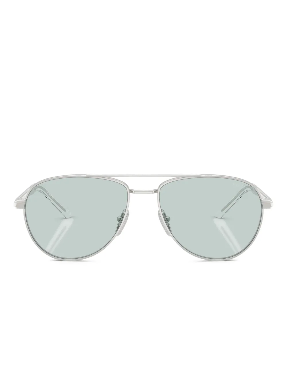 

Солнцезащитные очки в геометричной оправе Prada Eyewear, серебряный