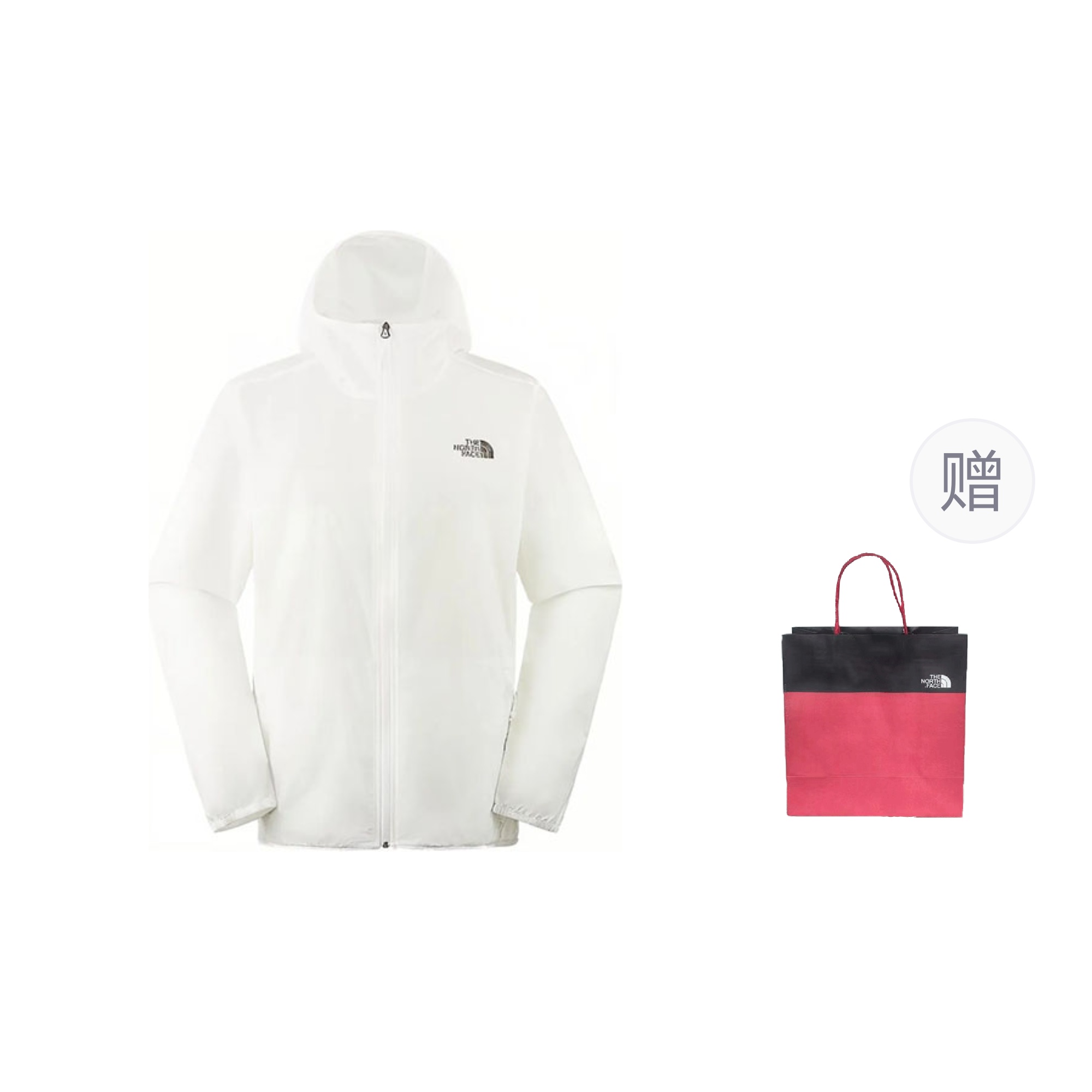 

THE NORTH FACE Солнцезащитная мужская одежда белого цвета + сумка для покупок