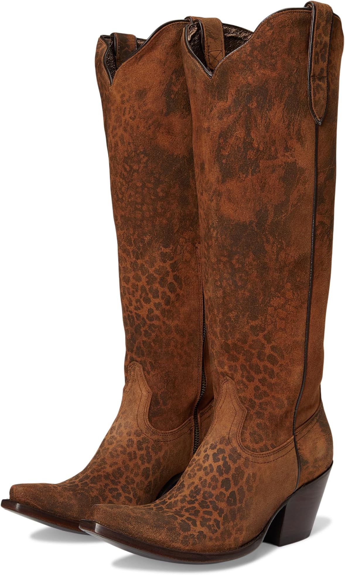 Женские ковбойские сапоги Ariat Casanova кожаные с леопардовым принтом, рыжий