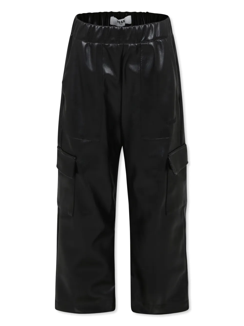 

Брюки из искусственной кожи MSGM Kids, черный